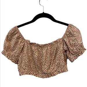 Brandy Melville Floral Crop Top